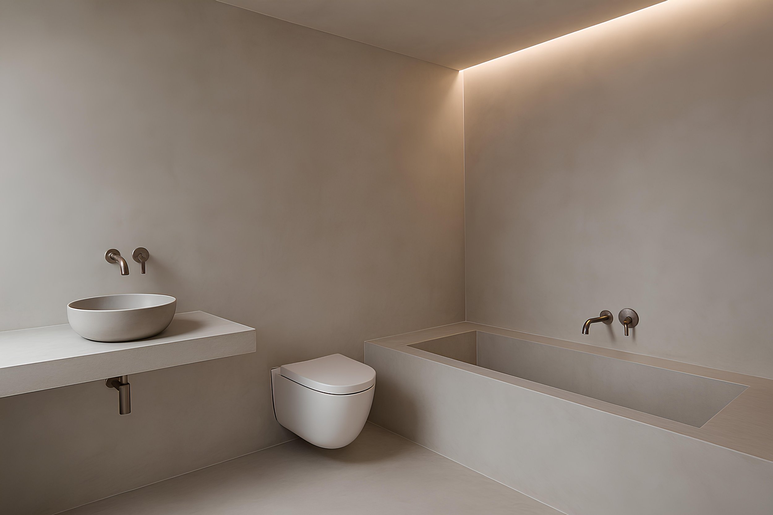 Modern bespoke bathroom installed by Jacobsen Bathrooms